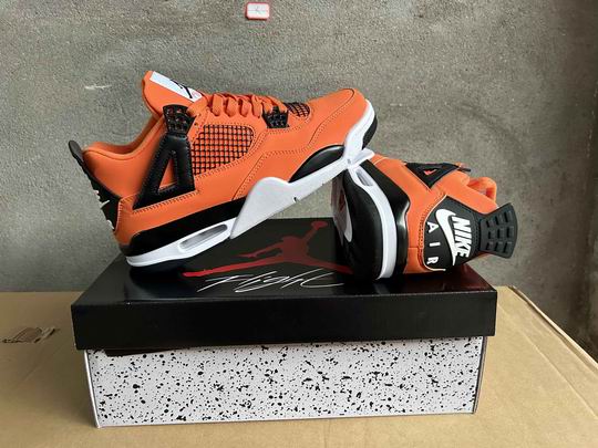 Air Jordan 4 Air Jordan 4 Orange Black Men's Women's Basketball Shoes AJ4-51 - Click Image to Close